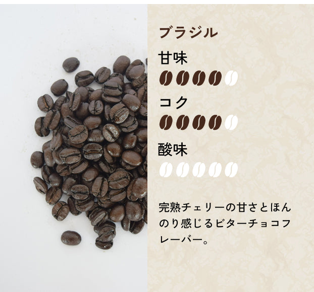 【中深煎り】ブラジル（樹上完熟豆）
